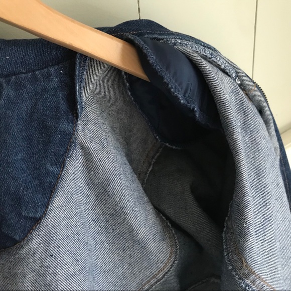 🎉H.P. Vintage Floral Denim Coat Jean Jacket L - Picture 9 of 15